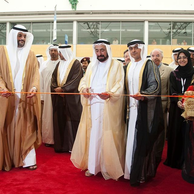 An Arab Politician inaugrating a new building 