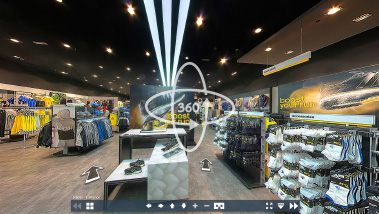 Addidas shop in 360 photographic virtual view